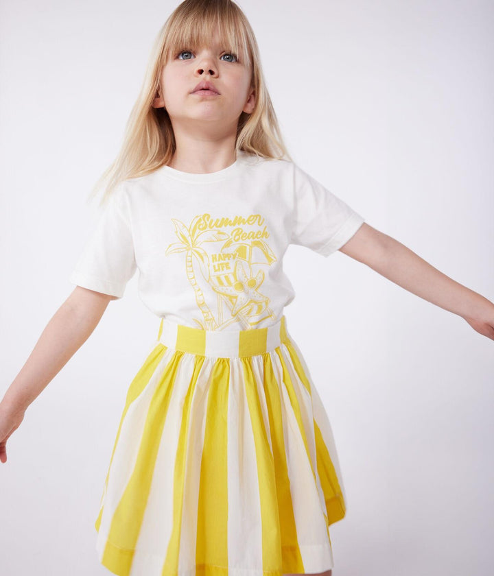 T-shirt a maniche corte in cotone con stampa bambino
