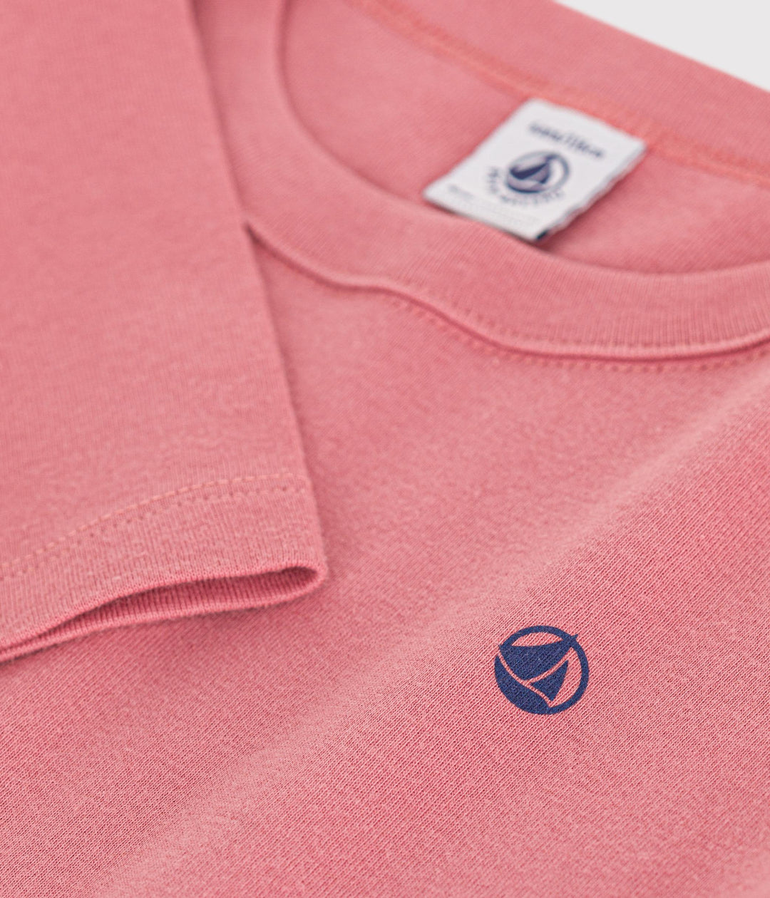 T-shirt a maniche lunghe a costine rosa