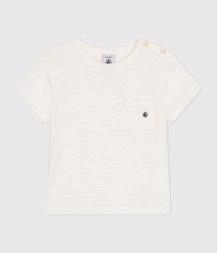 T-shirt bebè a maniche corte in jersey fiammato