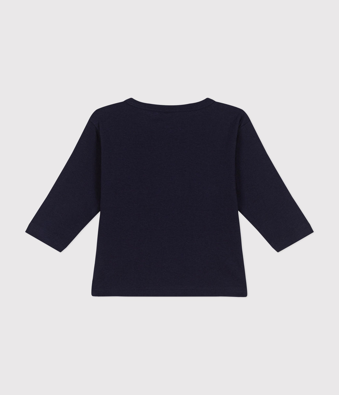 T-shirt blu con logo a maniche lunghe