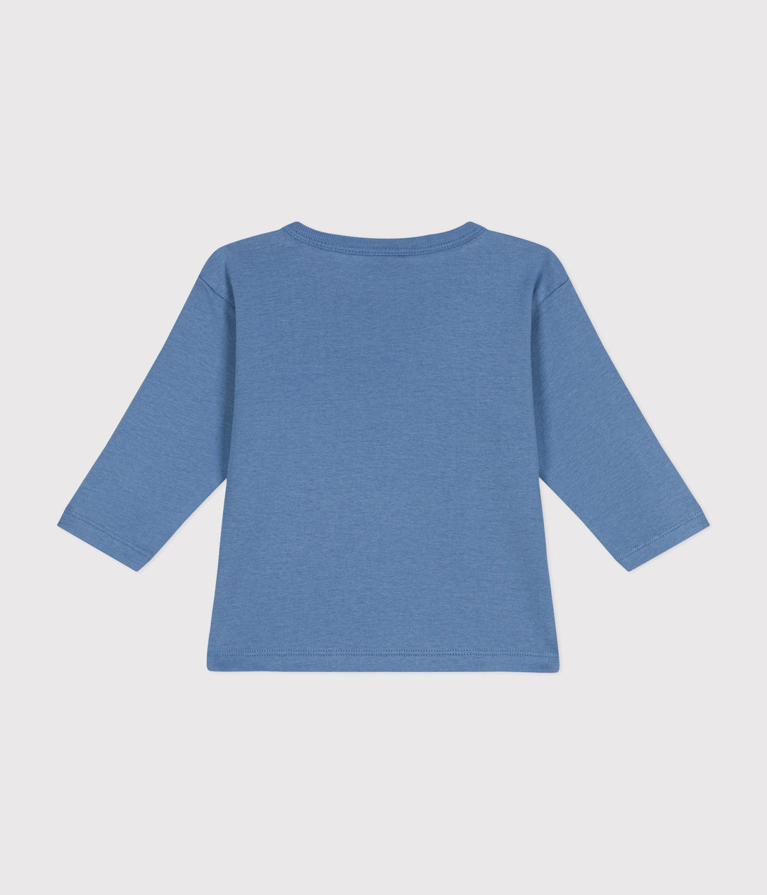 T-shirt blu con stampa procione a maniche lunghe