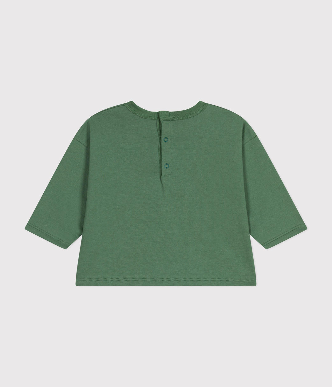 T-shirt verde con stampa procione a maniche lunghe