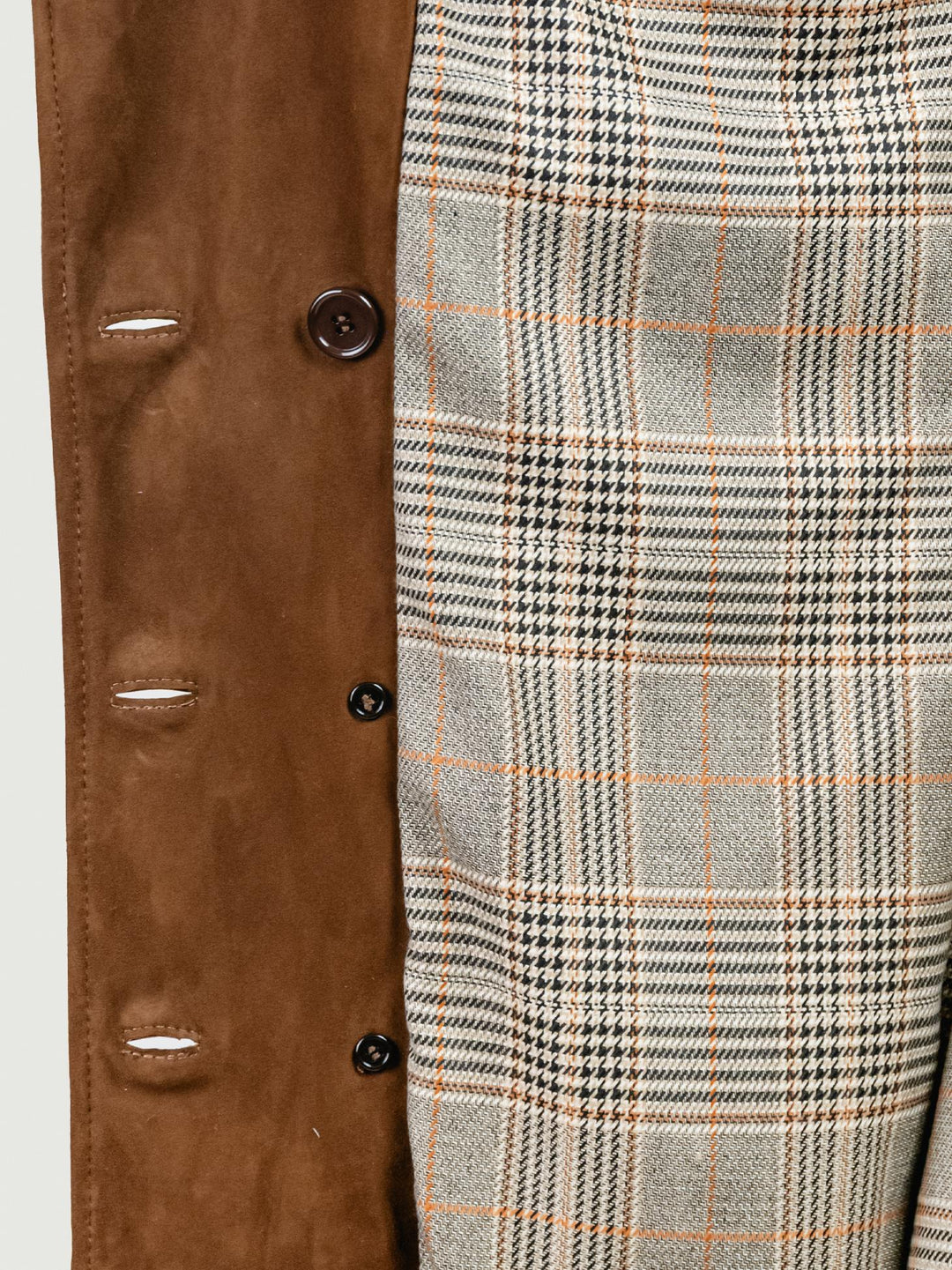 TRENCH LUNGO IN CAMOSCIO