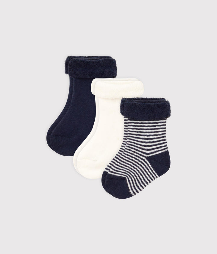 TRIO DI CALZINE NEONATO IN TRICOT