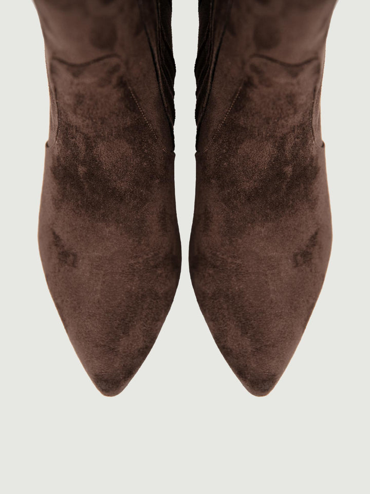 TRONCHETTO IN ALCANTARA TESTA MORO