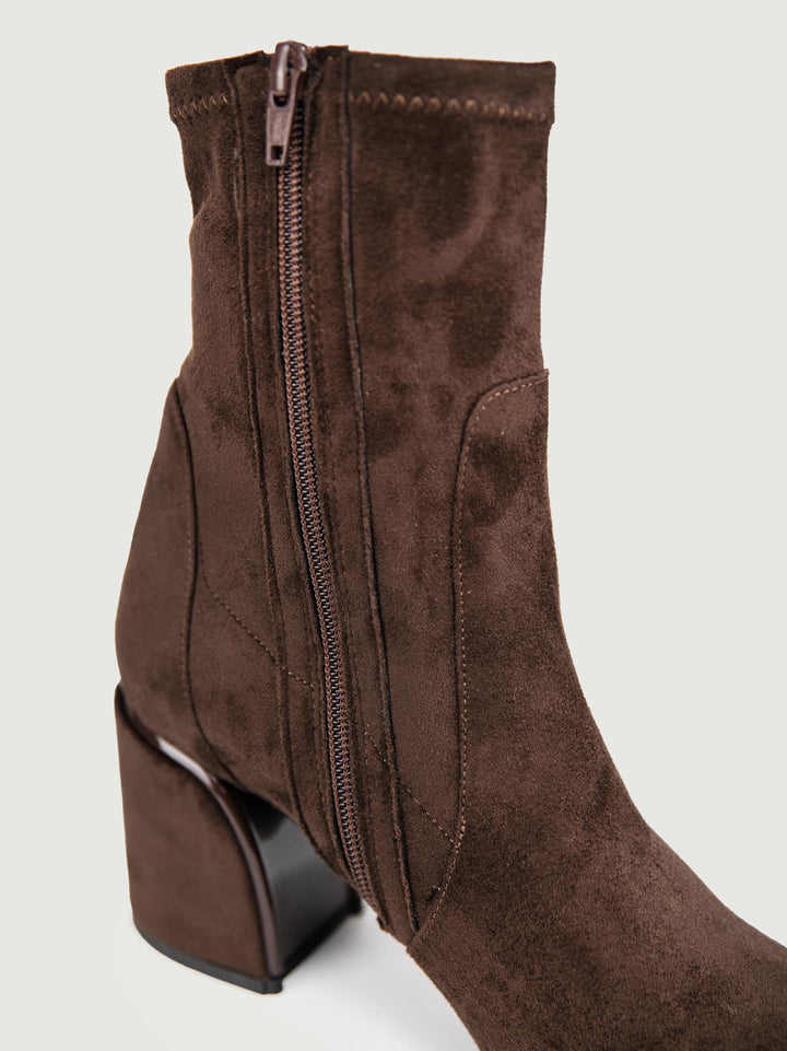 TRONCHETTO IN ALCANTARA TESTA MORO