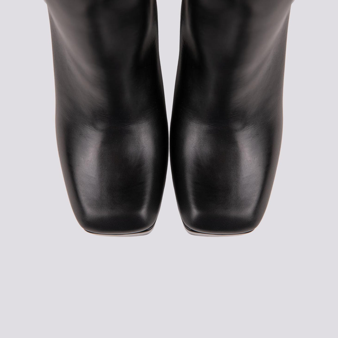 TRONCHETTO PLATFORM IN PELLE NERA