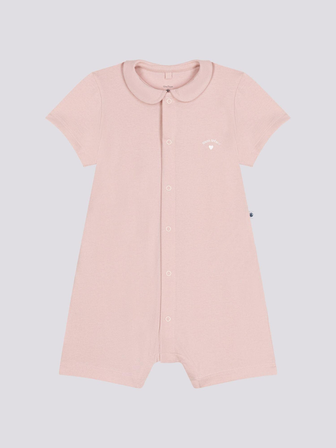 TUTINA CORTA BEBÈ IN JERSEY LEGGERO ROSA