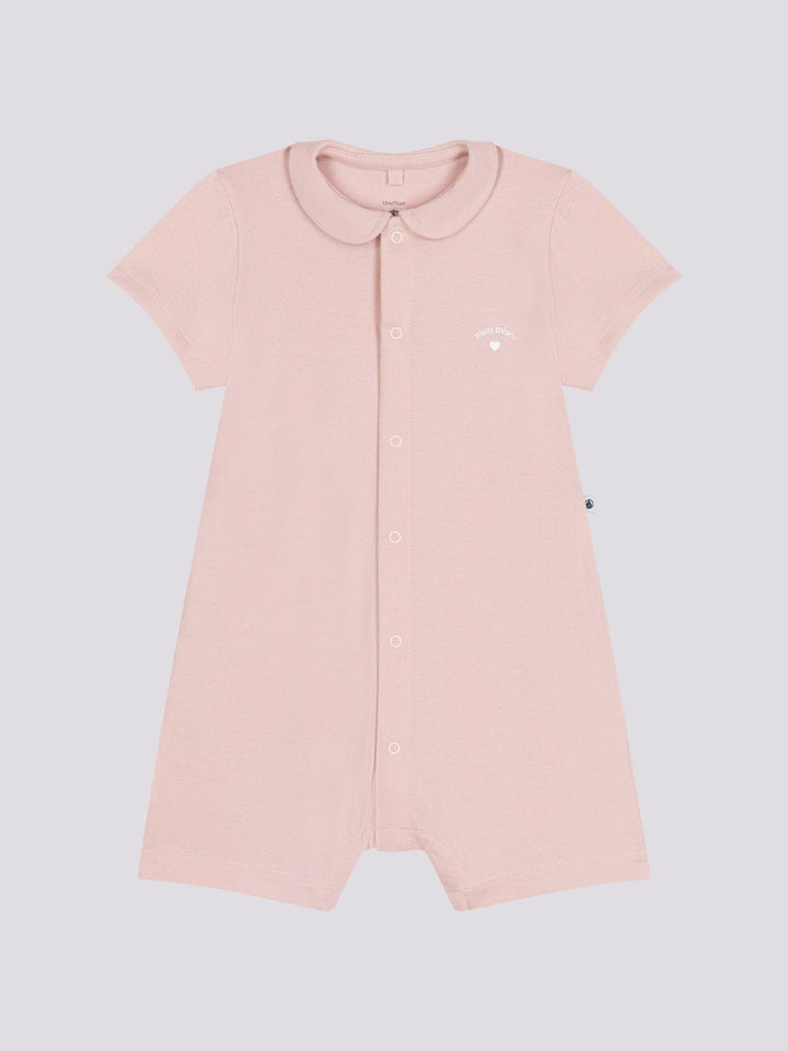 TUTINA CORTA BEBÈ IN JERSEY LEGGERO ROSA