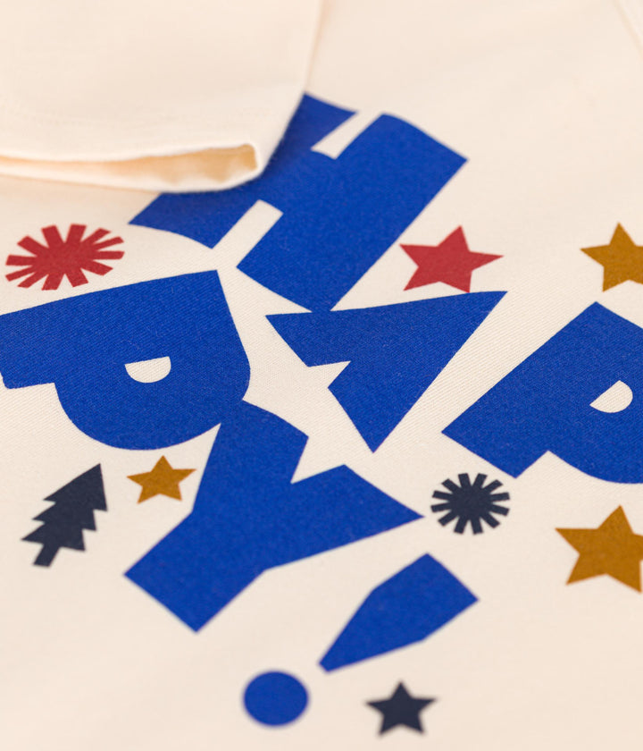 T SHIRT HAPPY A MANICA LUNGA