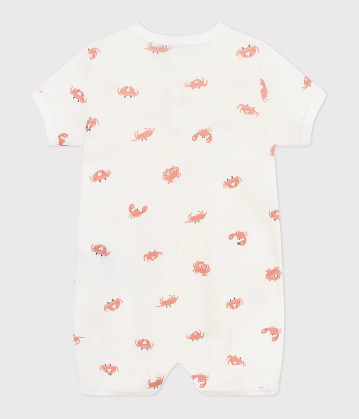 Tutina corta in cotone con granchi neonato