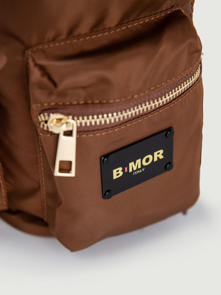 Zaino Zailon in tessuto Nylon marrone