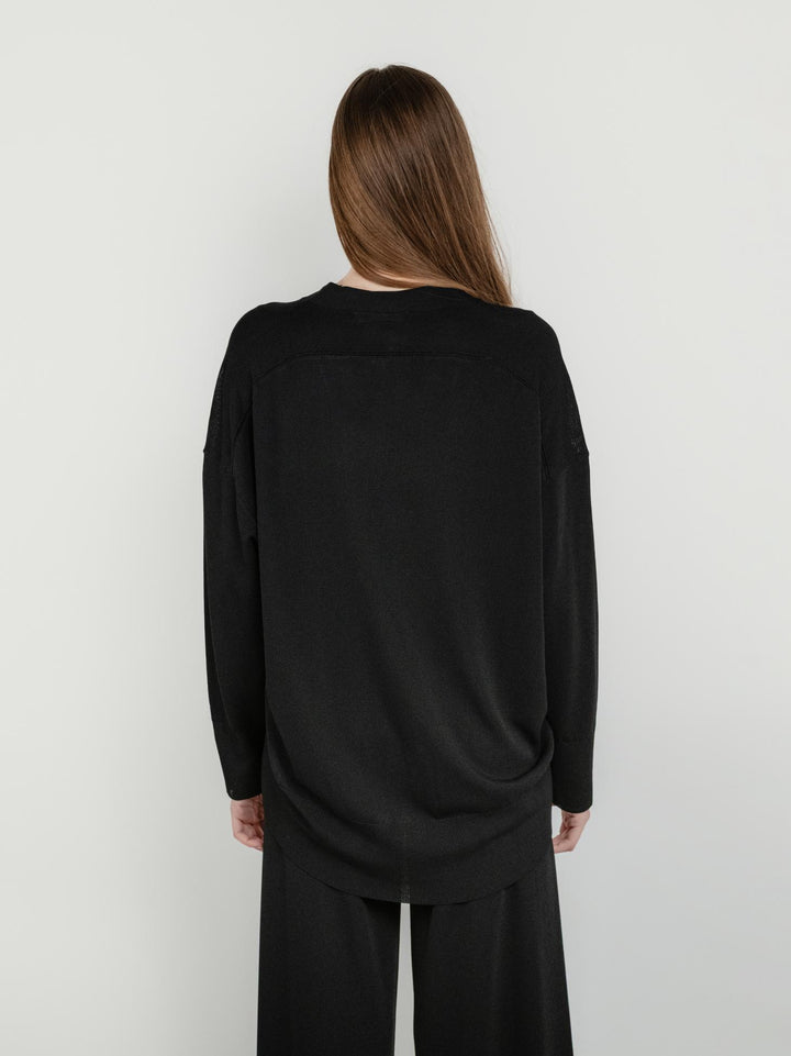 cardigan con bottoni nero