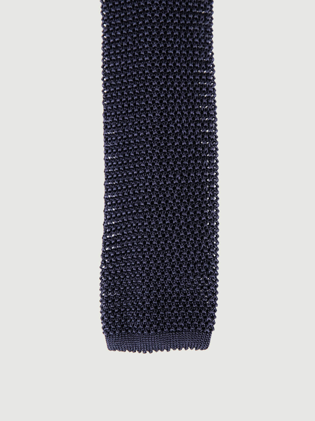 CRAVATTA TRICOT IN SETA BLU
