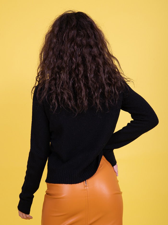 Girocollo in maglia nero - MAGLIERIA - Andrea Morando Boutique - 2112410603066