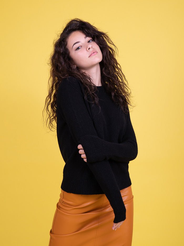 Girocollo in maglia nero - MAGLIERIA - Andrea Morando Boutique - 2112410603066