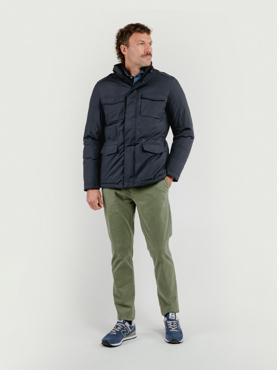 FIELD JACKET IN NYLON BLU NAVY BU26W14JKCOAT 201 ANDREA MORANDO 