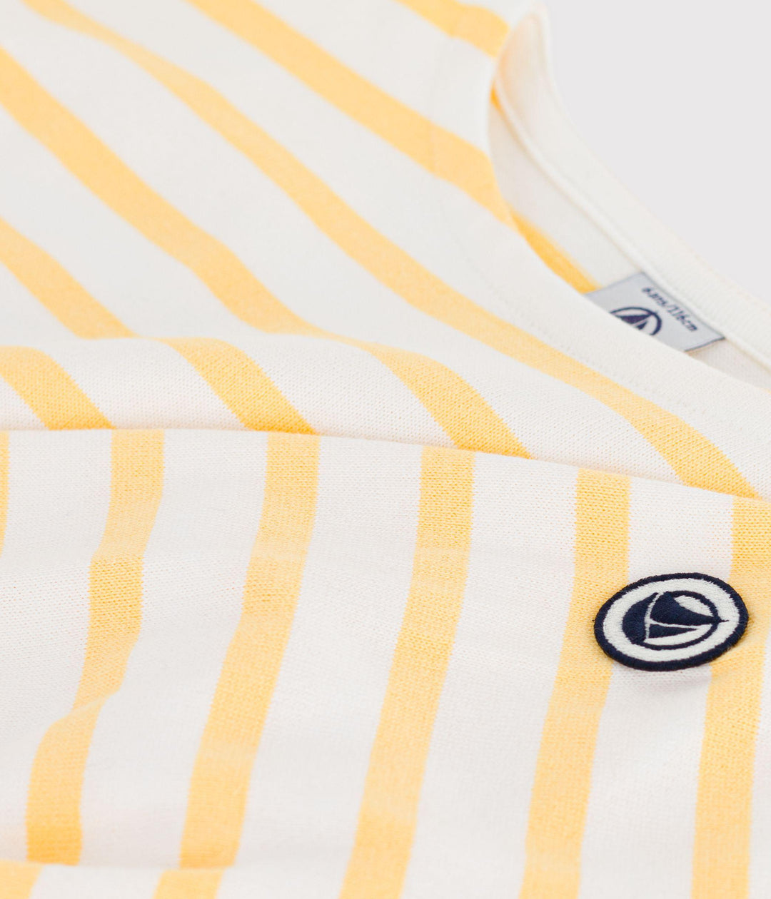 Marinière giallo e bianco A0FR6 02 PETIT BATEAU 