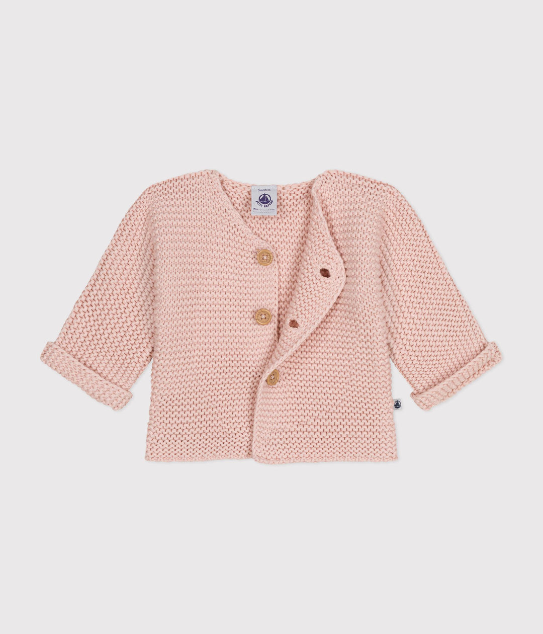 CARDIGAN IN TRICOT A PUNTO LEGACCIO PER BEBÈ A09J2 01 PETIT BATEAU 