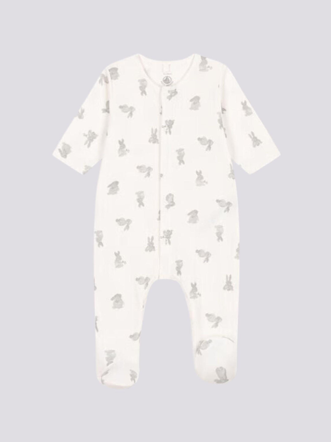 PIGIAMA BEBÈ IN TUBIQUE CON CONIGLIETTI A09G3 01 PETIT BATEAU 