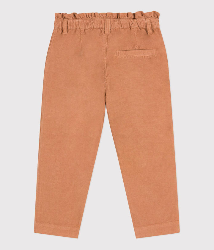 PANTALONI DRITTI IN VELLUTO FINE BAMBINA A0820 01 PETIT BATEAU 