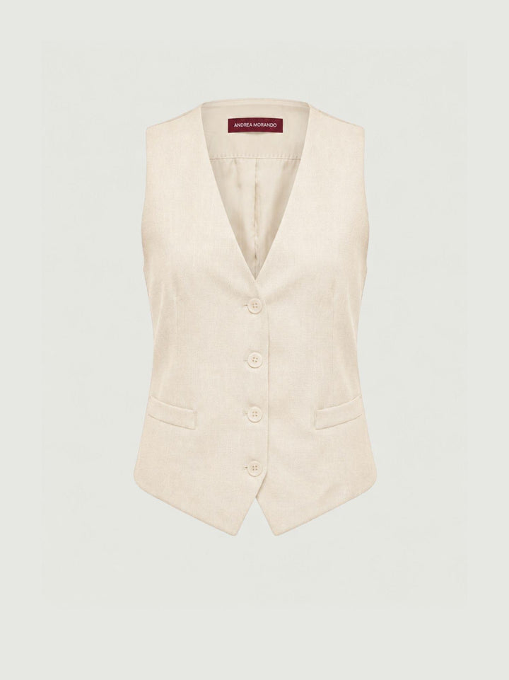 Gilet sartoriale panna 9933OR PANNA ANDREA MORANDO 