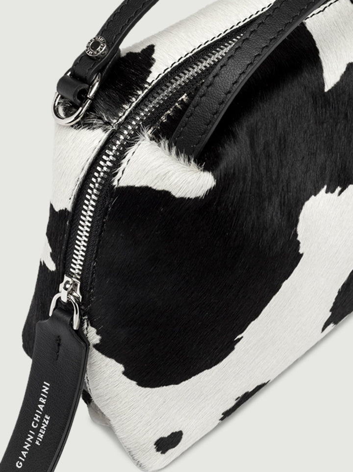 Borsa a mano Alifa in tessuto cavallino bianco e nero 8148 HORSY 11615 GIANNI CHIARINI 