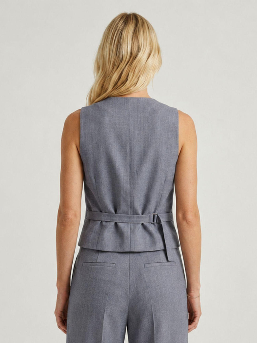 Gilet sartoriale grigio denim 9933OR JEANS ANDREA MORANDO 