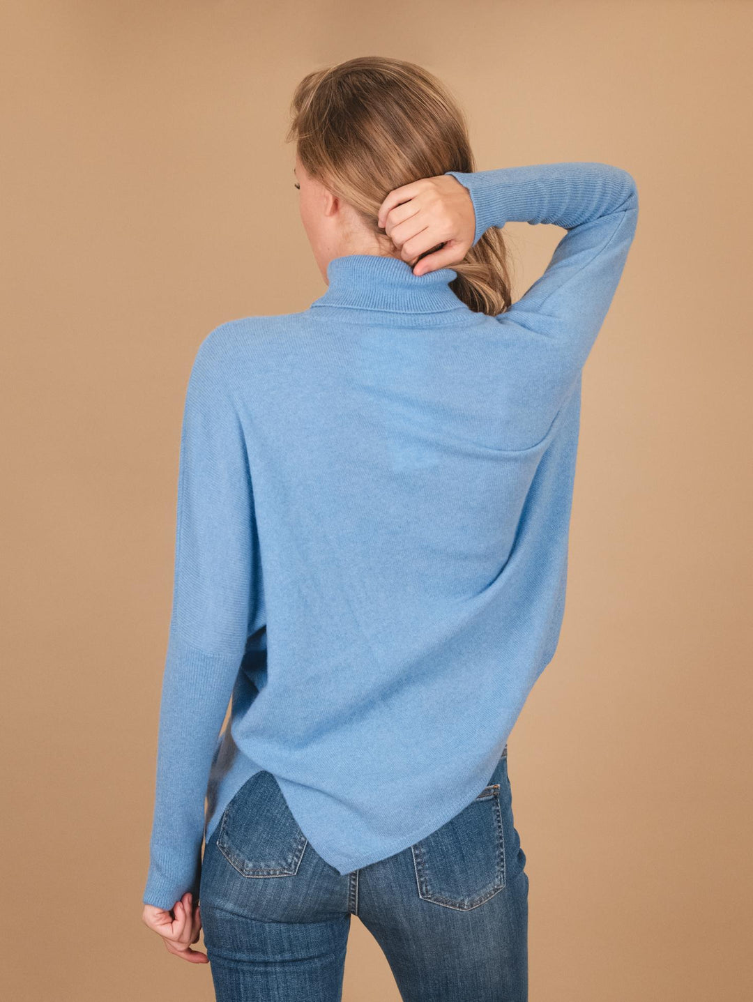 DOLCEVITA OVER IN CASHMERE ECO-FRIENDLY AZZURRO CLARA AZZURRO ABSOLUT CASHMERE 