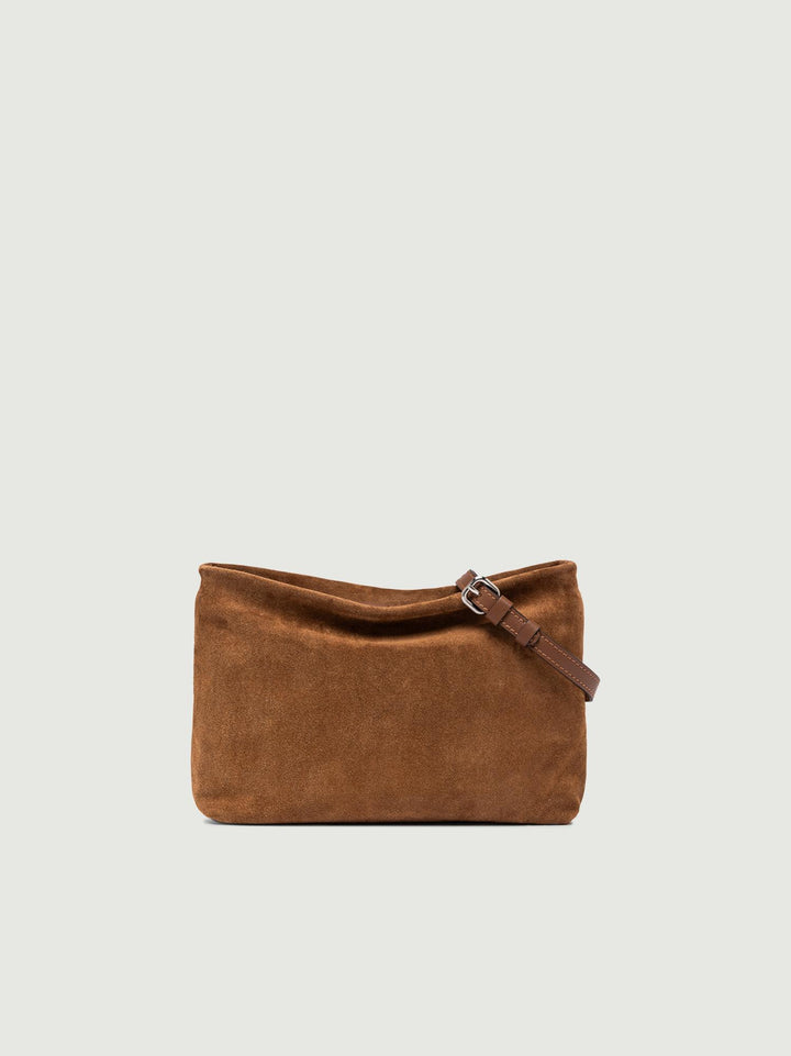 Pochette Brenda in pelle scamosciata cognac 8265 CM-PL 099 GIANNI CHIARINI 