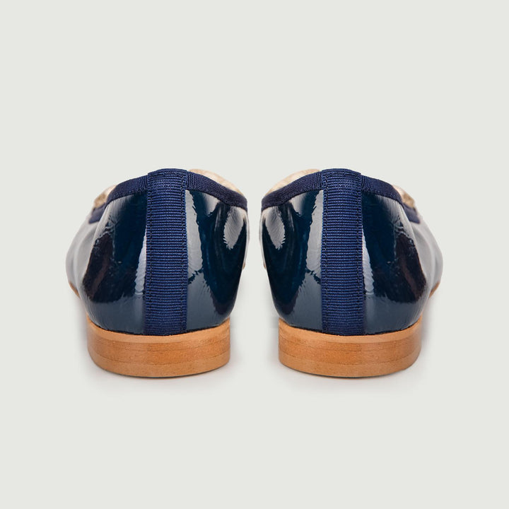BALLERINE IN NAPLAK BLU CON DETTAGLIO IN METALLO 4875NAPLAK BLU ANDREA MORANDO 