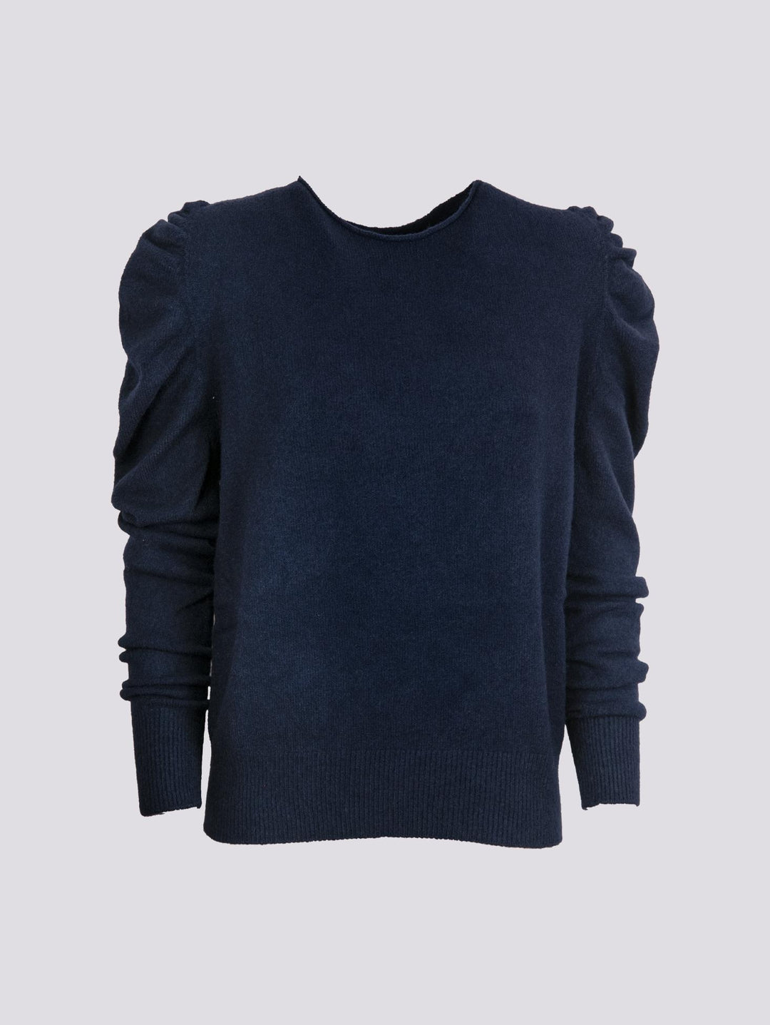MAGLIA GIROCOLLO CON MANICHE A PALLONCINO BLU 0370/312 0115 BIMOR 