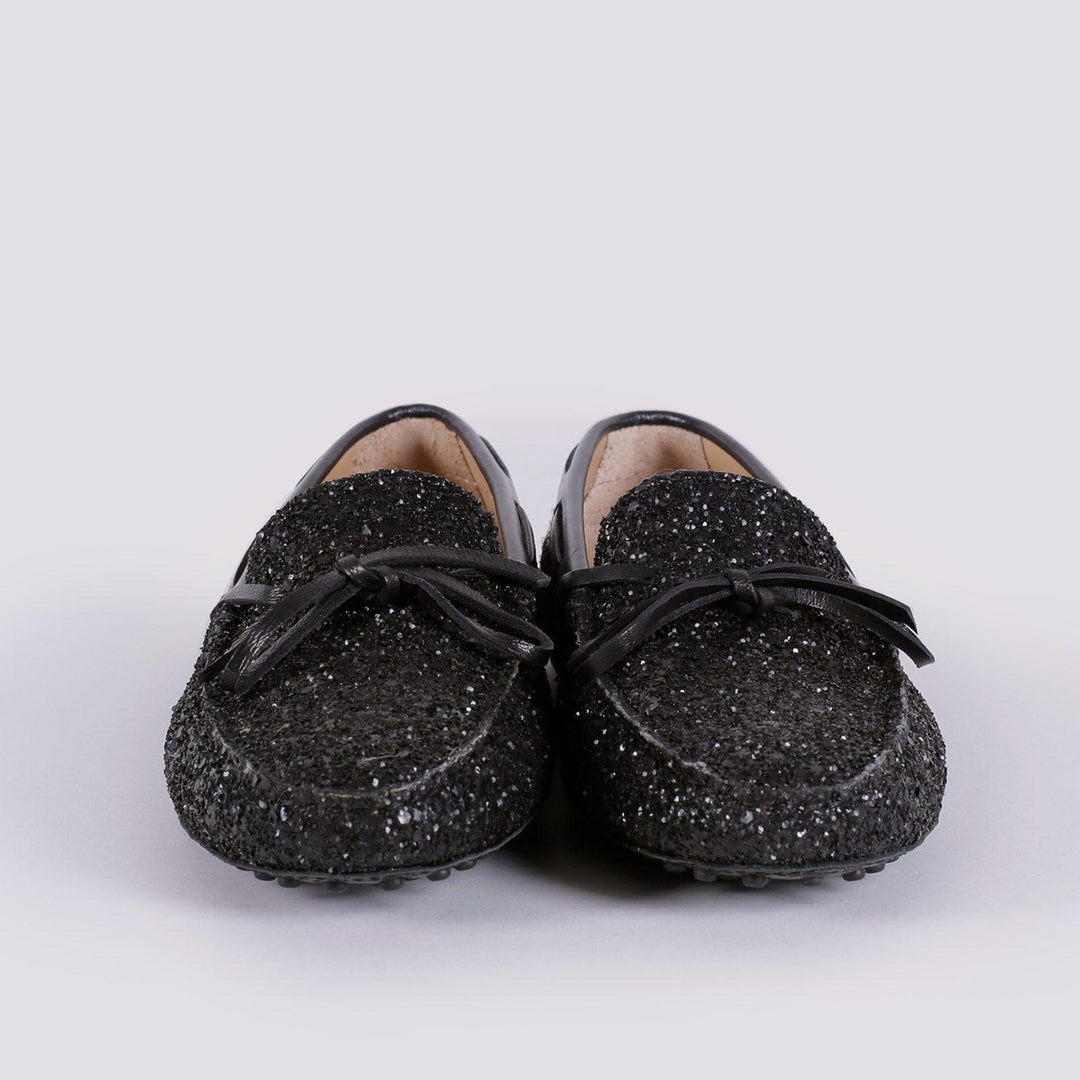MOCASSINO CON GOMMINI IN GLITTER 1003/GLITTER NERO ANDREA MORANDO 