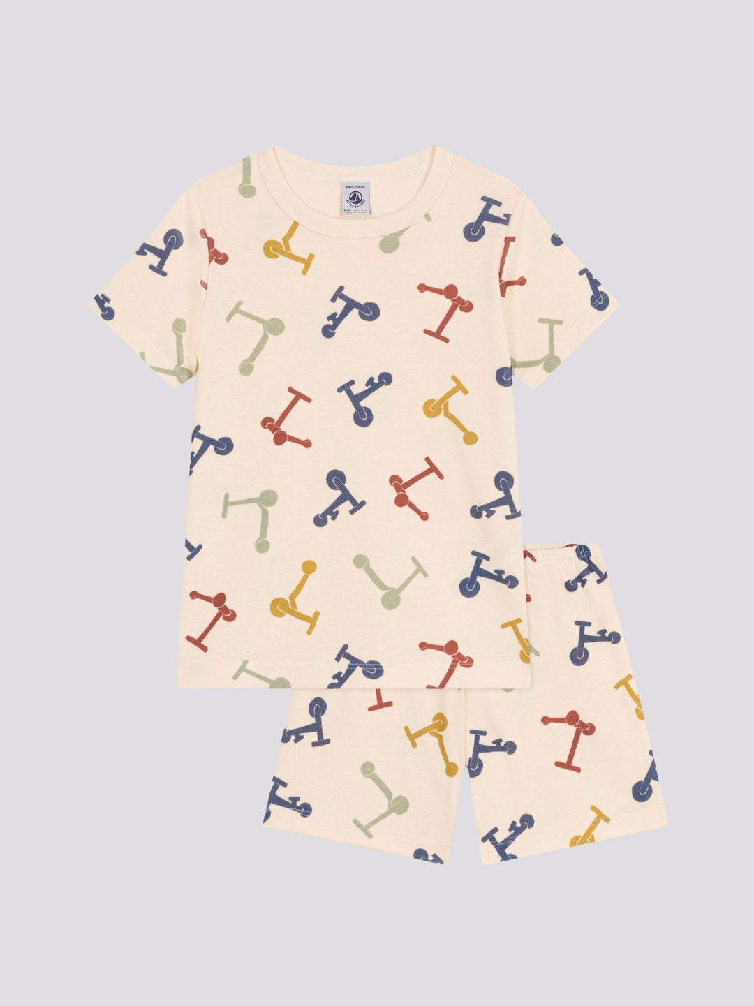 PIGIAMA SHORT FANTASIA MONOPATTINO IN COTONE