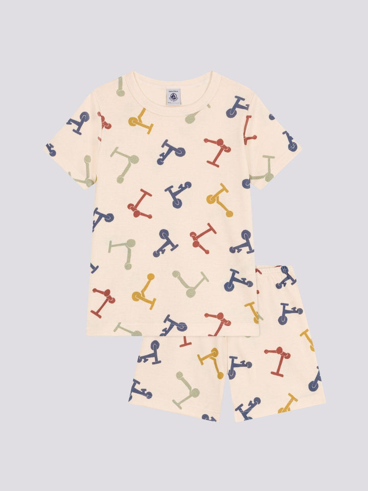PIGIAMA SHORT FANTASIA MONOPATTINO IN COTONE