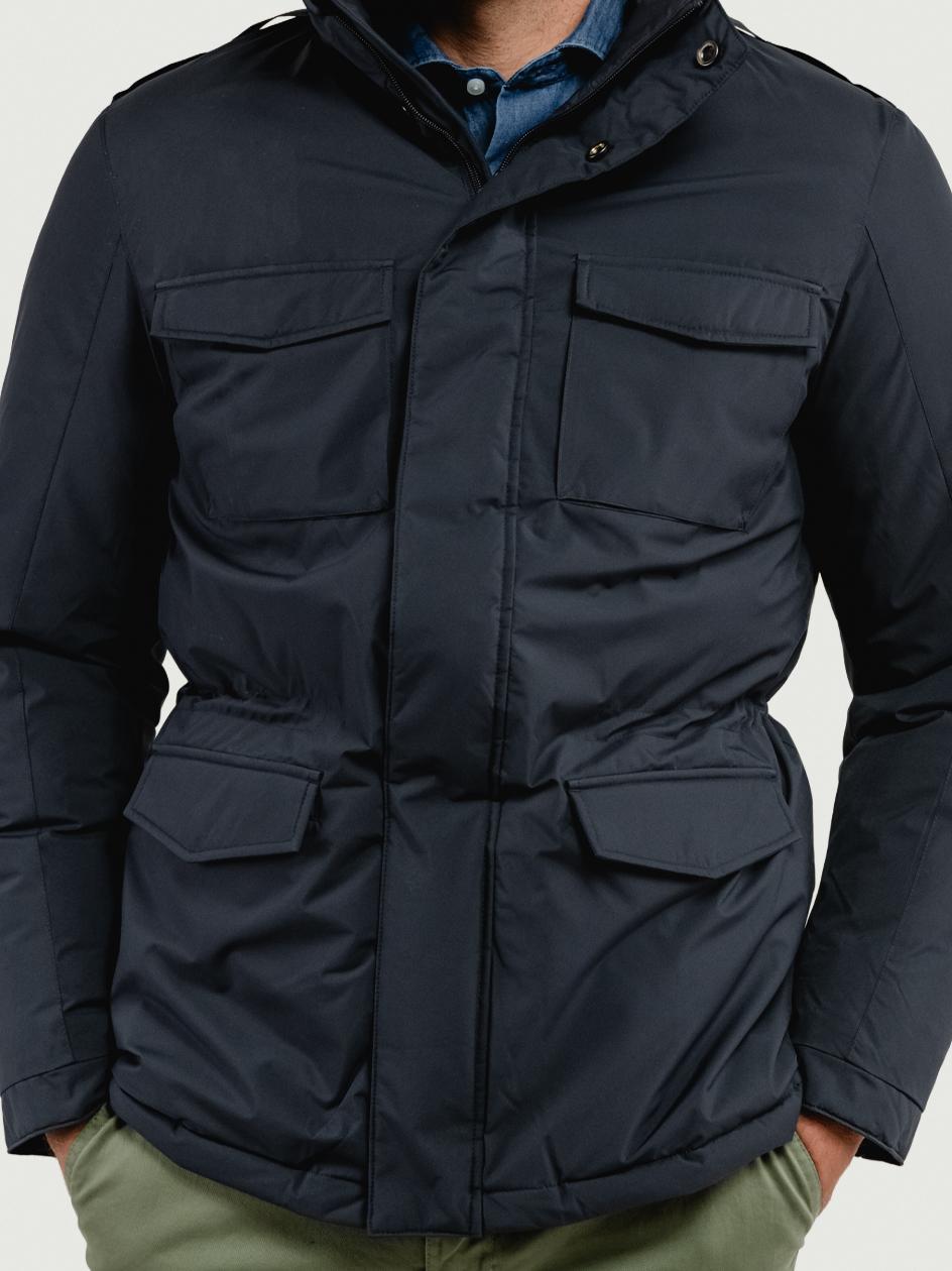 FIELD JACKET IN NYLON BLU NAVY BU26W14JKCOAT 201 ANDREA MORANDO 