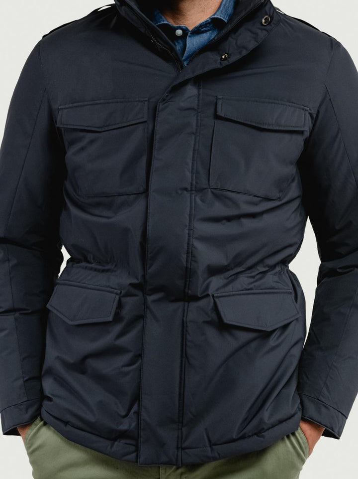 FIELD JACKET IN NYLON BLU NAVY BU26W14JKCOAT 201 ANDREA MORANDO 