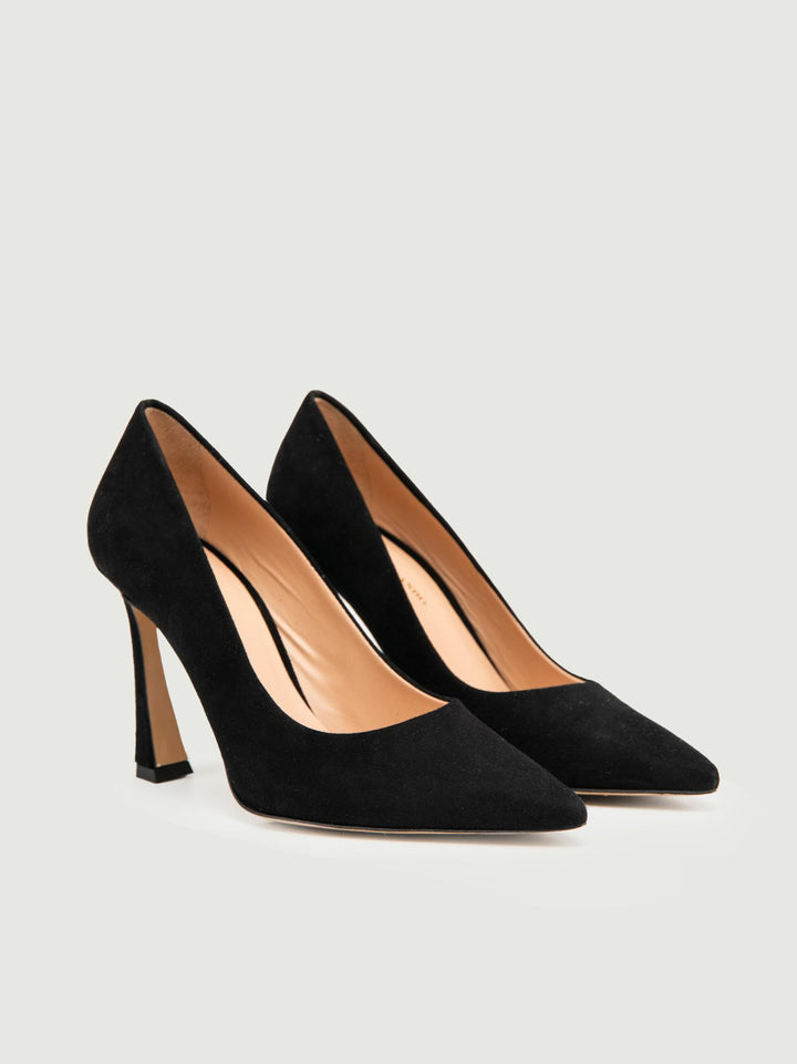 DÉCOLLETÉ IN PELLE SCAMOSCIATA NERA R1533563554 NERO ANDREA MORANDO 