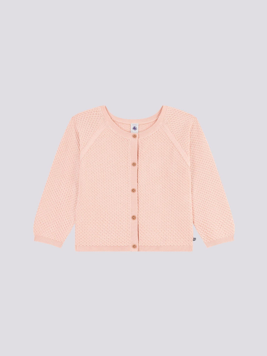 CARDIGAN ROSA IN COTONE BAMBINA A09KX 02 PETIT BATEAU 