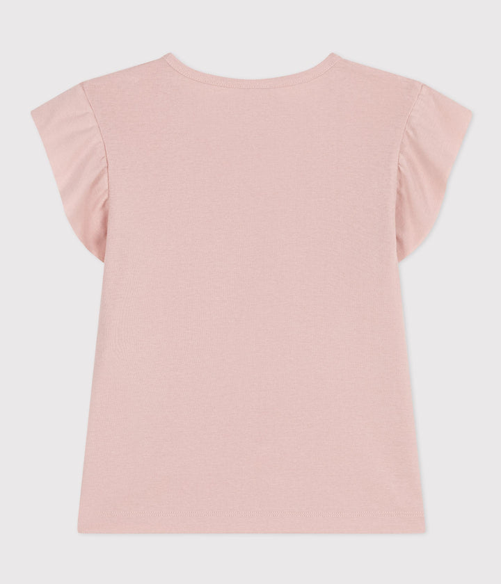 T-SHIRT IN COTONE ROSA BAMBINA A09VT 01 PETIT BATEAU 