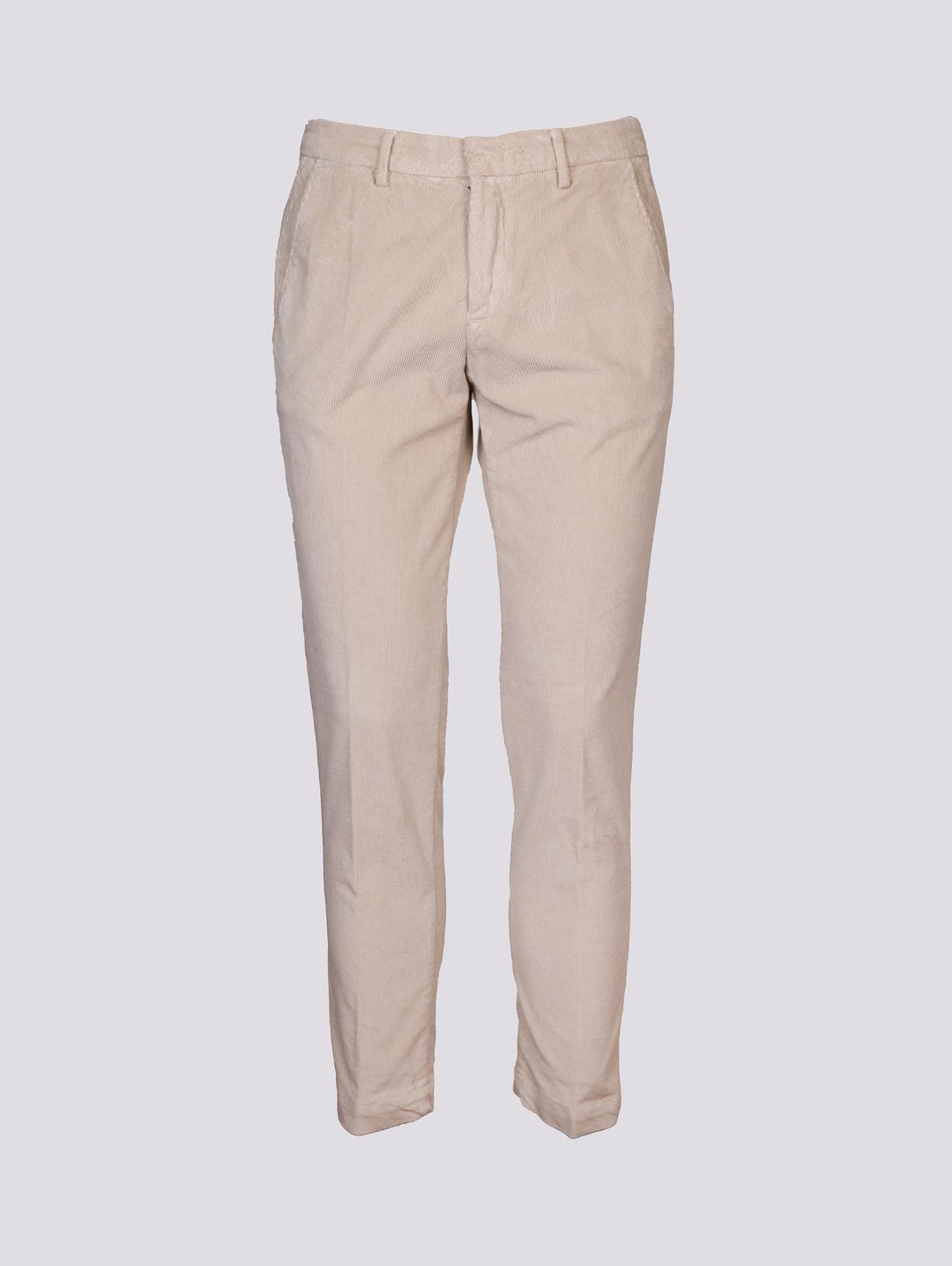 PANTALONE IN VELLUTO BEIGE CON TASCA A FILO T502/THI 011 NOLAB 