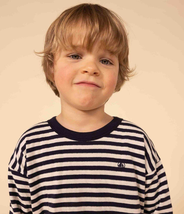 T-SHIRT MANICHE LUNGHE IN TUBIQUE BAMBINO A080Y 01 PETIT BATEAU 