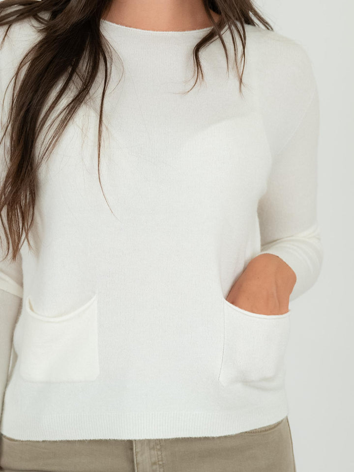 MAGLIA CON TASCHINE PANNA 0220/06 0248 BIMOR 