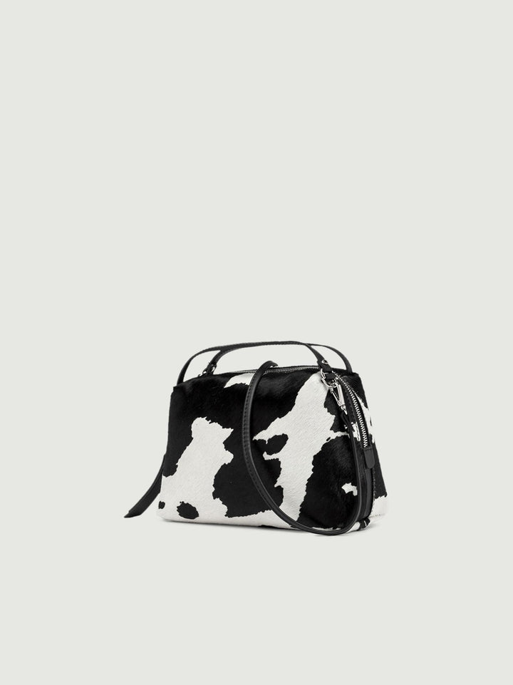 Borsa a mano Alifa in tessuto cavallino bianco e nero 8148 HORSY 11615 GIANNI CHIARINI 