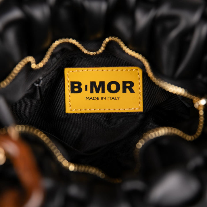 BORSA IN PELLE INTRECCIATA NERO "CURLY" CURLYNEW NERO BIMOR 