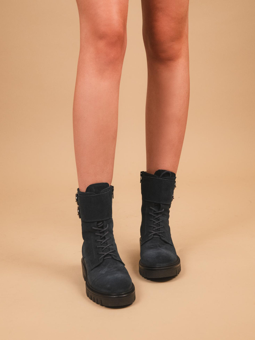 ANFIBIO BiMOR CON DOPPIA FIBBIA IN CAMOSCIO BLU 72/C/bimor BLUENAVY ANDREA MORANDO 