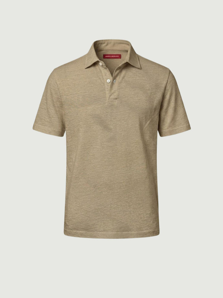 Polo in jersey lino cotone beige BU26S08POJERSEYLINCOT 506 ANDREA MORANDO 