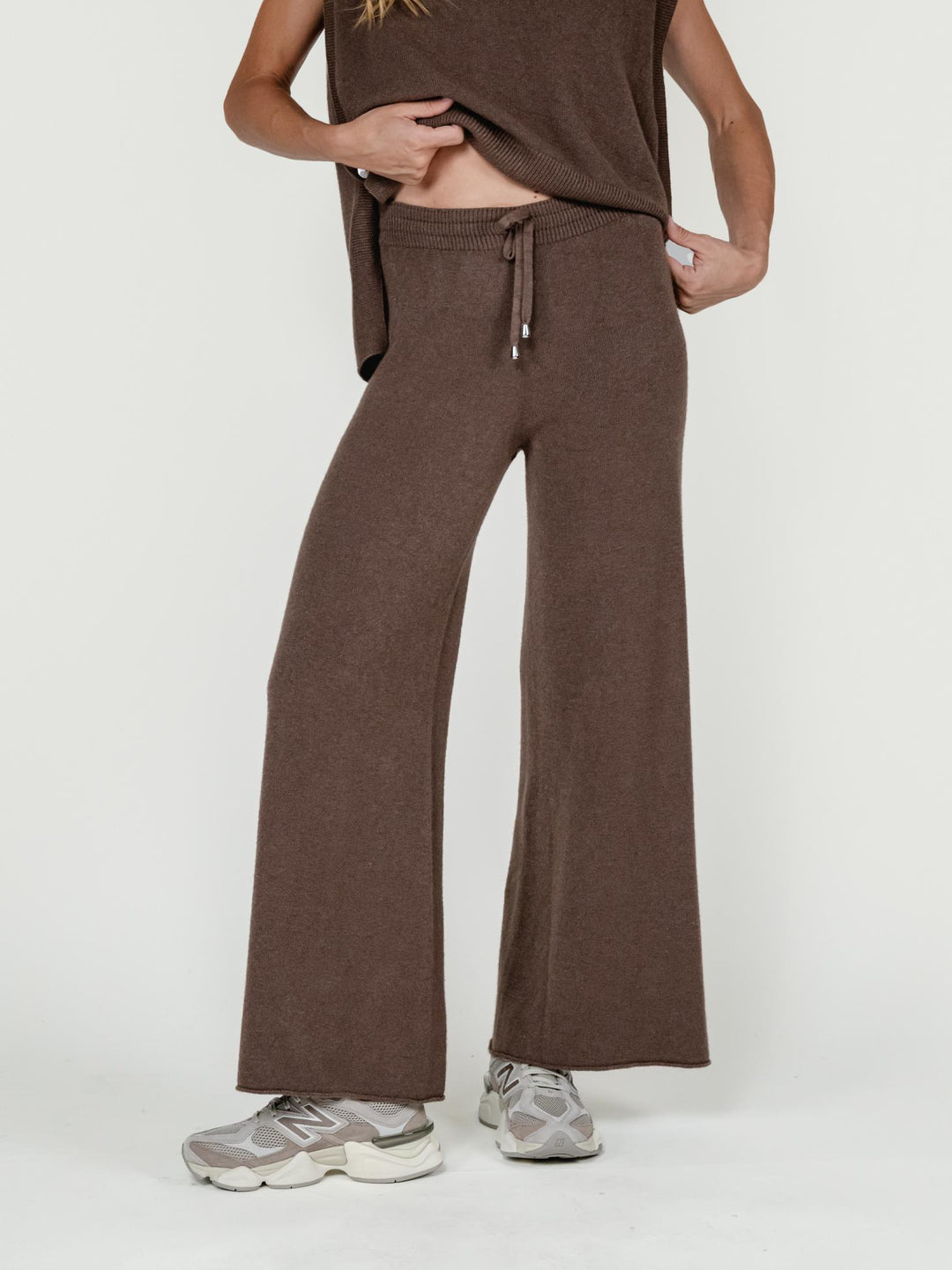 PANTALONI IN MAGLIA MARRONE 0370176 0930 BIMOR 