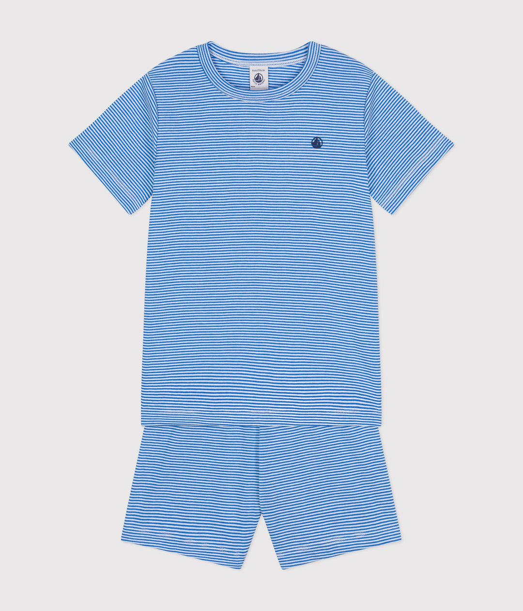 PIGIAMA SHORT BAMBINO IN COTONE RIGATO A09LA 01 PETIT BATEAU 