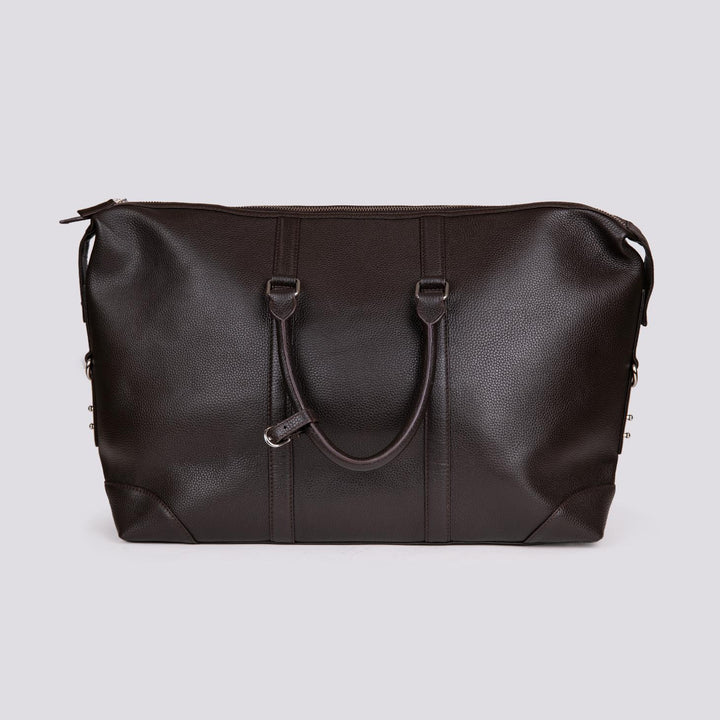 BORSONE DA VIAGGIO IN PELLE MARTELLATA MARRONE ATLA 06 JACK LEATHER 